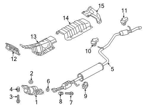 2014 Mitsubishi Mirage Exhaust Components