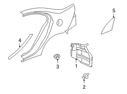 2012 Mitsubishi Lancer Exterior Trim - Quarter Panel