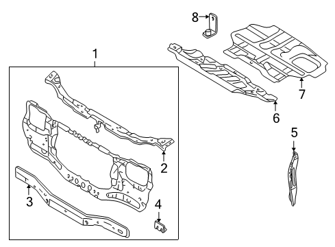 2004 Mitsubishi Montero Sport Radiator Support