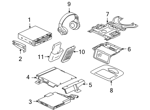 2005 Mitsubishi Montero Entertainment System Components