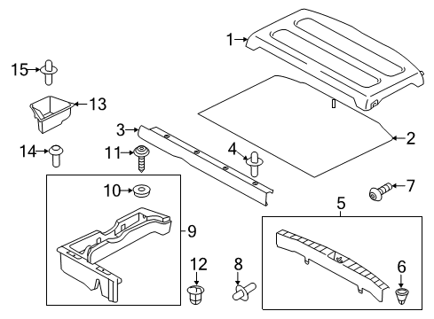 2013 Mitsubishi Outlander Sport Interior Trim - Rear Body