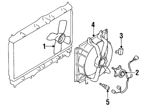 1999 Mitsubishi 3000GT Cooling Fan