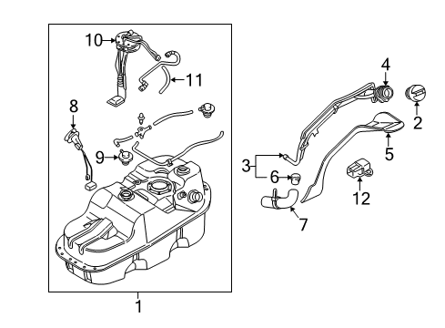 2000 Mitsubishi Montero Sport Fuel Pump Assembly Diagram for MR439710