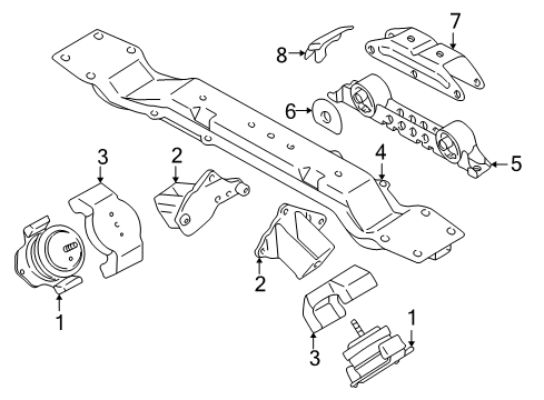 2004 Mitsubishi Montero Sport Engine & Trans Mounting