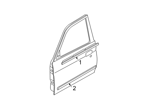 2004 Mitsubishi Montero Sport Exterior Trim - Front Door Diagram