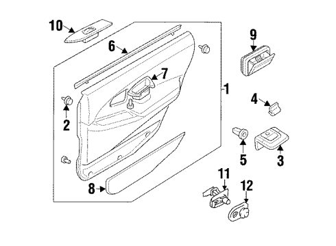 2000 Mitsubishi Diamante Interior Trim - Rear Door