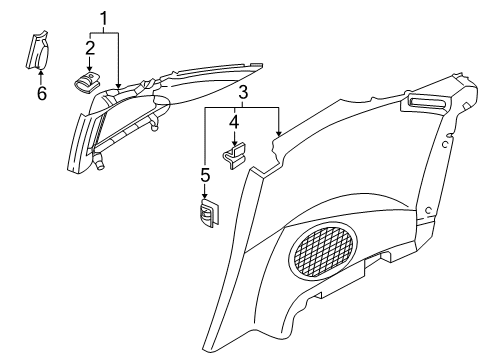 2004 Mitsubishi Eclipse Interior Trim - Quarter Panels