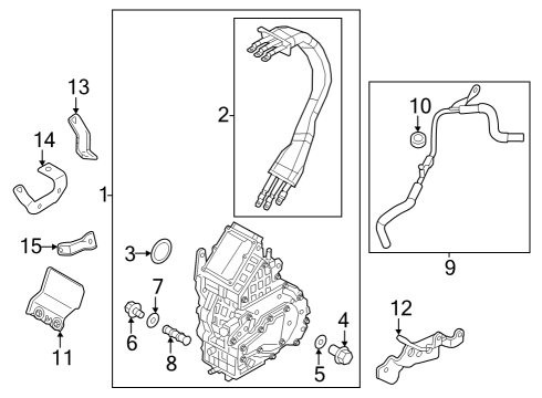 2024 Mitsubishi Outlander PHEV Generator Assembly Diagram for 9487A051