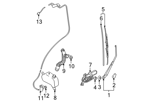 2002 Mitsubishi Montero Sport Nozzle Diagram for MR221234