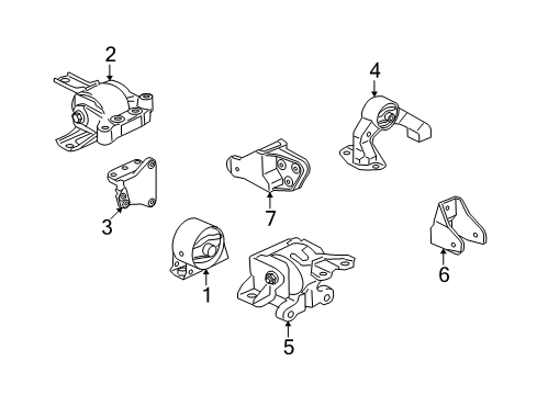 2017 Mitsubishi Lancer Engine & Trans Mounting