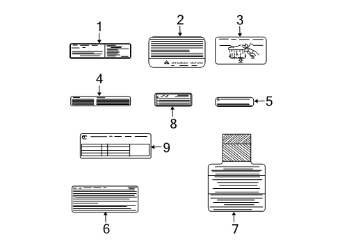 2011 Mitsubishi Galant Information Labels