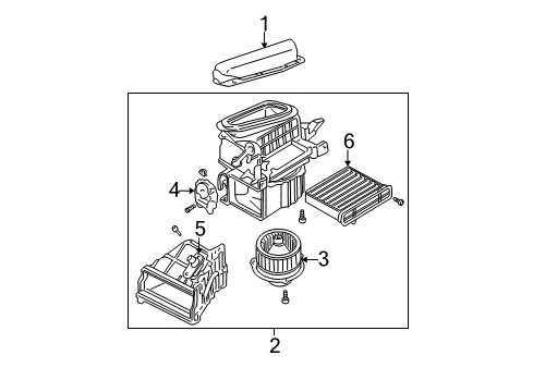 2003 Mitsubishi Eclipse Blower Motor Diagram for MR500469