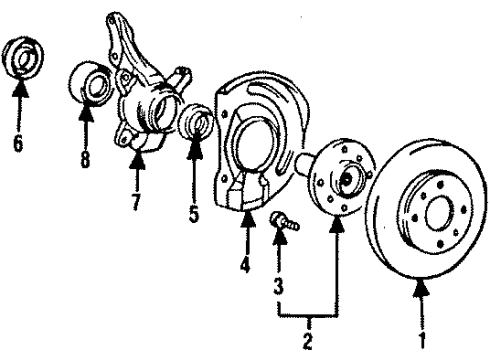 1987 Mitsubishi Galant Front Brakes