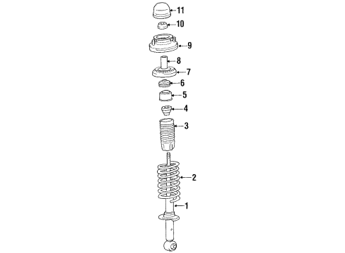 1991 Mitsubishi Eclipse Shocks & Suspension Components - Rear
