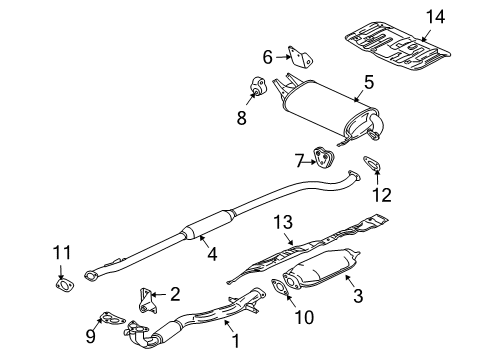 2005 Mitsubishi Outlander Exhaust Components