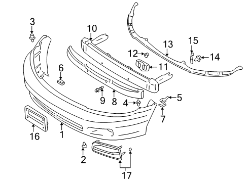 1999 Mitsubishi Galant Bumper & Components - Front
