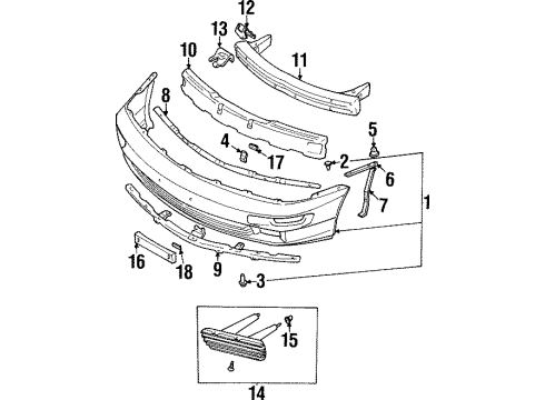 2000 Mitsubishi Diamante Bumper & Components - Front