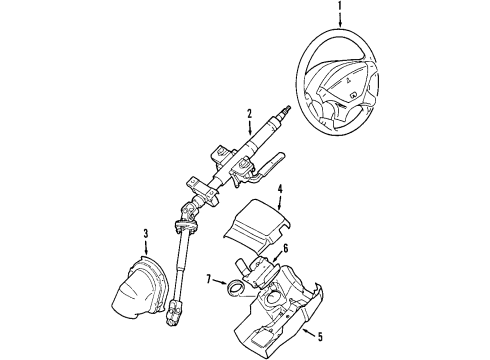2004 Mitsubishi Lancer Steering Column