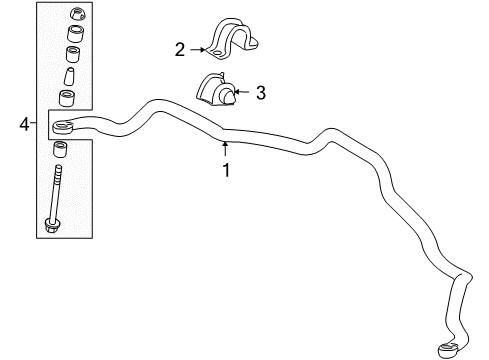 2009 Mitsubishi Outlander Stabilizer Bar & Components Diagram 2