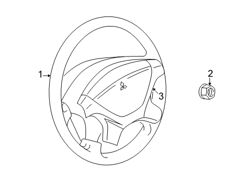 2003 Mitsubishi Galant Steering Wheel & Trim