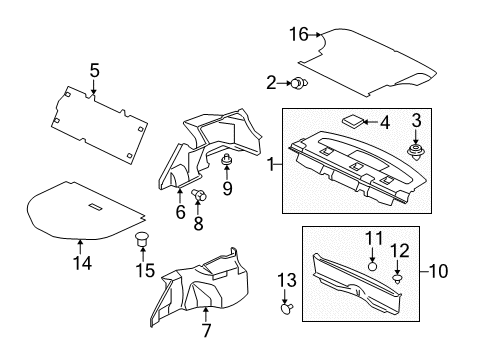 2012 Mitsubishi Lancer Interior Trim - Rear Body