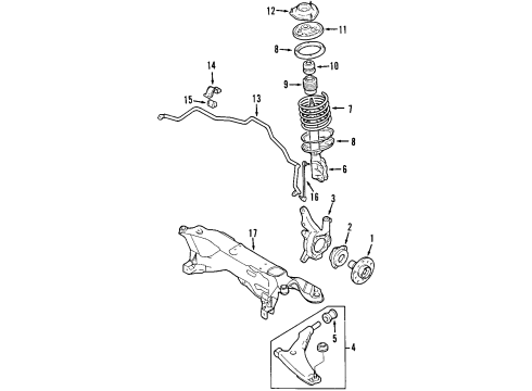 2004 Mitsubishi Lancer Front Suspension