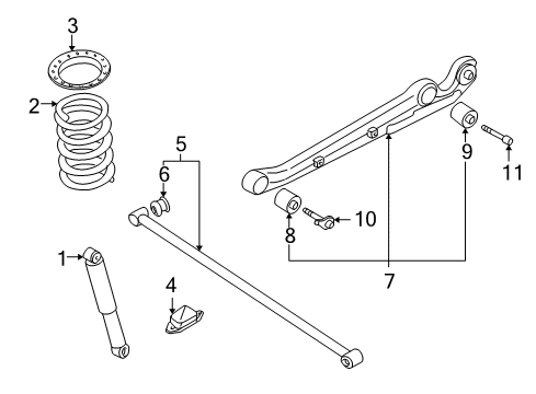 2004 Mitsubishi Montero Sport Rear Suspension Components