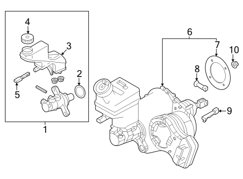 2024 Mitsubishi Outlander PHEV Master Cylinder Diagram for 46010W180P