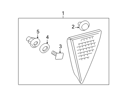 2005 Mitsubishi Endeavor Reflector