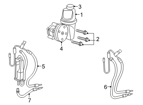 2006 Mitsubishi Raider P/S Pump & Hoses