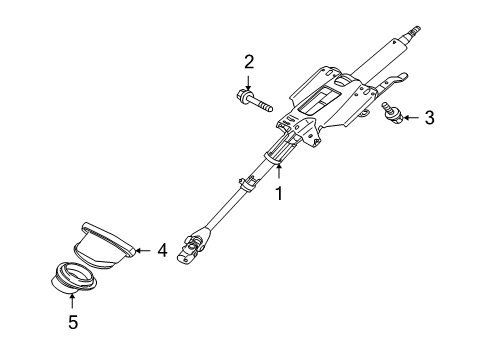 2017 Mitsubishi Lancer Steering Column Components