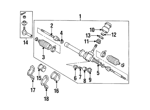 1994 Mitsubishi Mirage Gear Assembly Mount Bushing, Passenger Side Diagram for MB532397