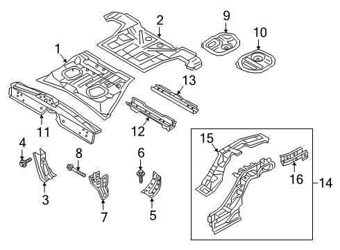 2022 Mitsubishi Eclipse Cross Rear Floor & Rails