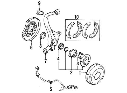 1998 Mitsubishi Eclipse Brake Components Diagram 4