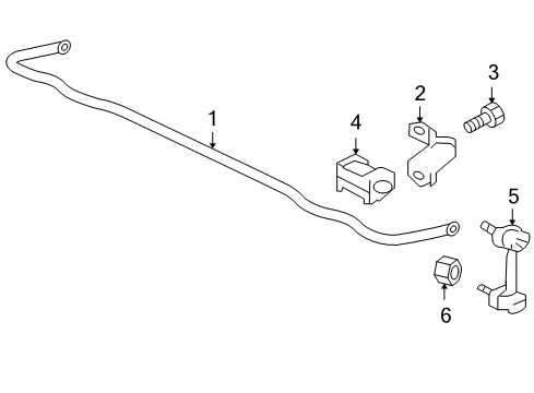 2012 Mitsubishi Eclipse Stabilizer Bar & Components Diagram 5