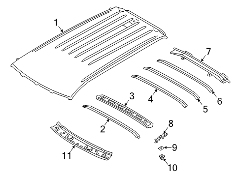 2022 Mitsubishi Outlander PHEV Roof & Components Diagram 2