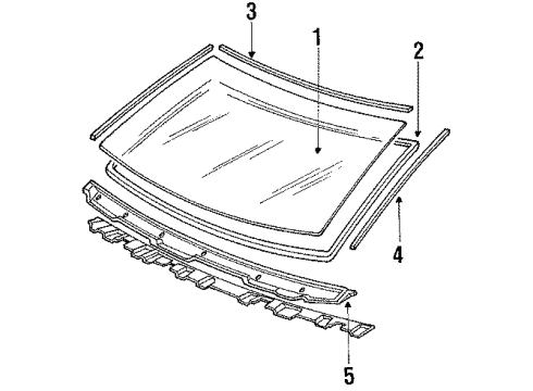 1991 Mitsubishi Galant Glass - Windshield