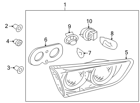 2008 Mitsubishi Lancer Combination Lamps Diagram 4