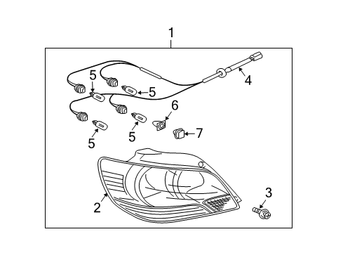 2004 Mitsubishi Outlander Combination Lamps