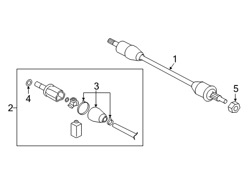 2022 Mitsubishi Outlander PHEV Drive Axles - Rear
