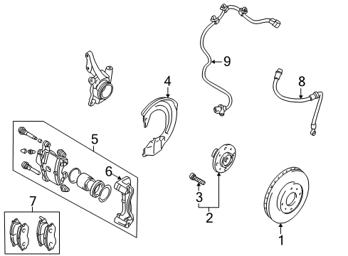 2011 Mitsubishi Galant Brake Components