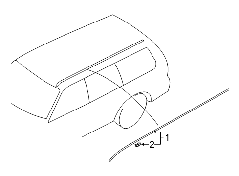 2004 Mitsubishi Montero Sport Exterior Trim - Roof