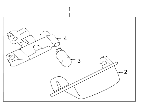 2008 Mitsubishi Outlander License Lamps