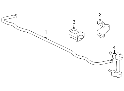 2010 Mitsubishi Endeavor Stabilizer Bar & Components Diagram 5