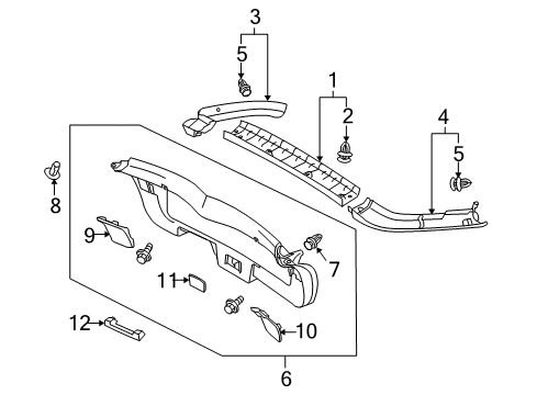 2012 Mitsubishi Lancer Interior Trim - Lift Gate