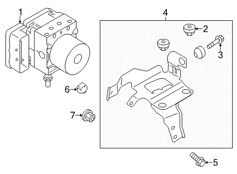 2020 Mitsubishi Outlander Sport ABS Components