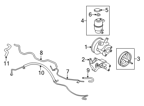 2012 Mitsubishi Outlander P/S Pump & Hoses