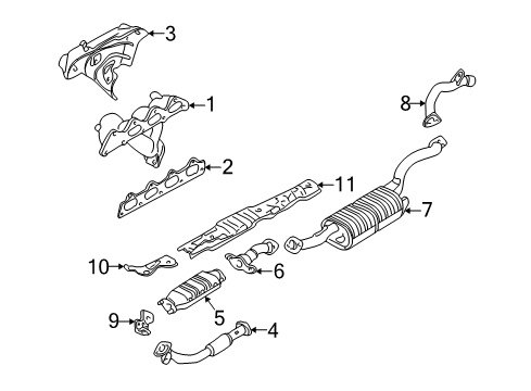 1997 Mitsubishi Montero Sport Exhaust System Diagram 4
