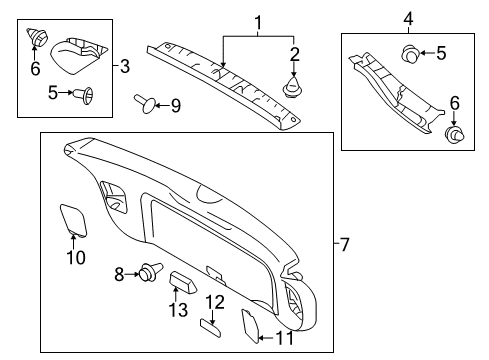 2020 Mitsubishi Outlander Sport Interior Trim - Lift Gate