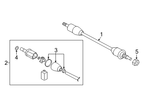 2017 Mitsubishi Outlander Drive Axles - Rear